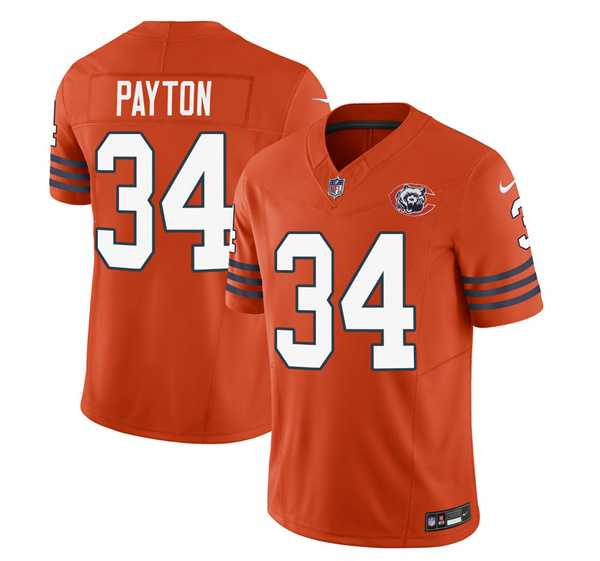 Men & Women & Youth Chicago Bears #34 Walter Payton Orange 2023 F.U.S.E. Throwback Limited Jersey
